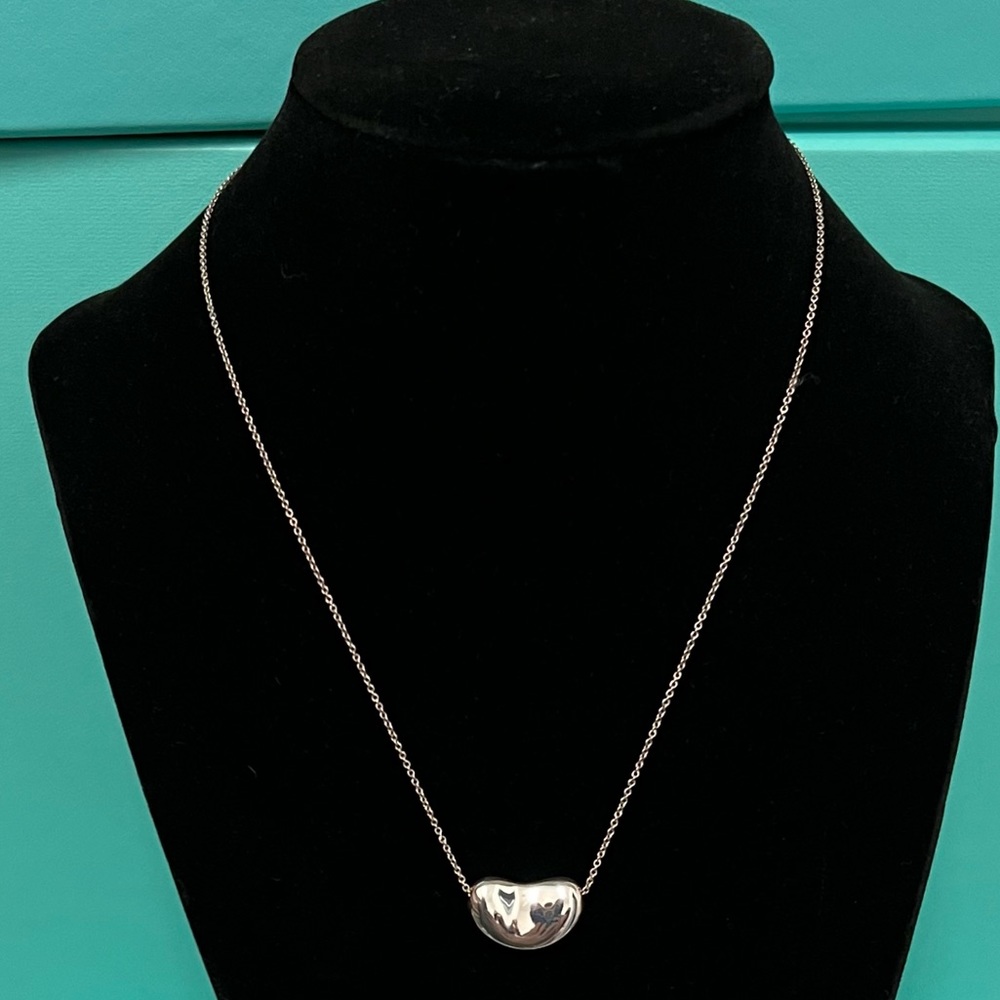 Authentic Tiffany and Co. Elsa Peretti Bean Pendant